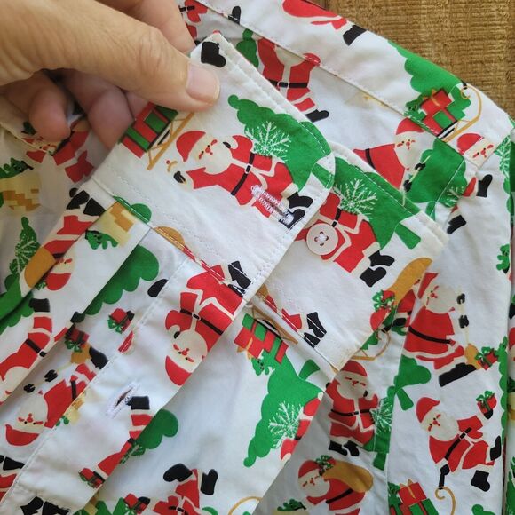 Denim & Flower Ricky Singh Santa Christmas Tree Button Up Shirt Mens Size M - Picture 3 of 11